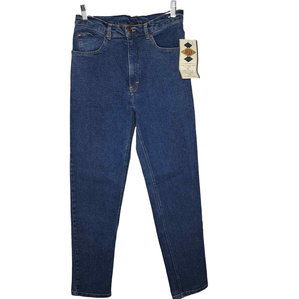 Jordache Jeans Womens 31 Blue High‎ Rise Tapered Dark Wash 80s Denim NWT Vintage